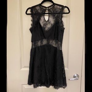 NWT Tobi Black Cutout Dress with Lace